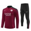 Paris Saint-Germain Sweat d'Entraînement Quarter-Zip 2024-25 Rouge Pour Enfant